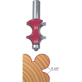 Freud 99-021 3/8-Inch Radius Traditional Corner Beading Bit with 1/2-Inch Shank