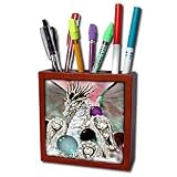 Mythical - All That Glitters Dragon - Tile Pen Holders-5 inch tile pen holder