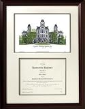 Syracuse University Graduate Framed Lithograph w/ Diploma Opening