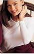 Cuddl Duds Softwear Lace Edge Long Sleeve V-Neck Top