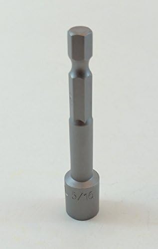 Made in the USA 5/16 Nut Driver with 1/4 Inch Shank For Use with Impact Drivers. Works with #10 and #12 hex head sheet metal screws. (5/16 Nut Driver)