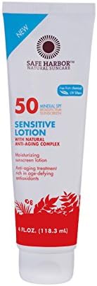 Safe Harbor Natural Suncare Sensitive Lotion Sunscreen, SPF 50, 4 fl oz