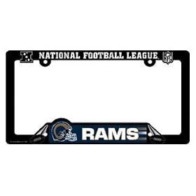 Click here to buy NFL Football Team Black Plastic License Plate Frame by  Wincraft .