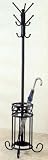 Kitchen & Housewares : Black Metal Coat & Hat Rack With Umbrella Holder