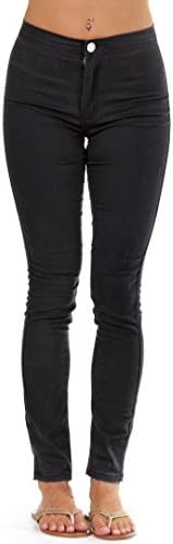 VIP Fashions Women Fashion High-rise Denim Skinny Jeans (7/8, Black)