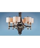 Authenticity Lighting 10-0017-06-11 Tambour 6 Light Single Tier Chandelier in Nutmeg Brown