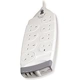 BELKIN F9M820UK2M - Belkin SurgeMaster 8-way Surge Suppressor with EMI/RFI protection