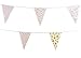 30ft Vintage Baby Shower Tea Party Pennant Flag Banner Bunting Party Decoration Pennant Banner Long Letter (C1006)