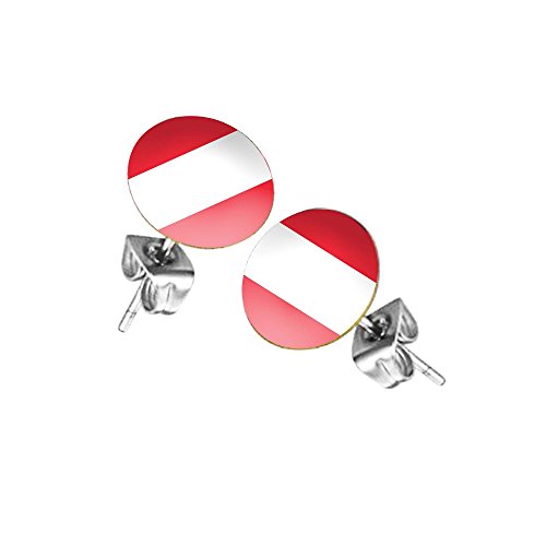 Taffstyle® Ohrstecker Ohrringe Stecker Fußball Fanartikel WM & EM Österreich