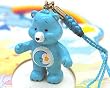 Official Runa Care Bears Mascot Mini Figure with Loop - 1.5" Blue (Japanese Import)