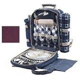 Picnic Pack, New, Can Accommodate Four People (Burgundy) (17 H x 6 W x 16.75 D)