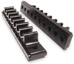 Tube Rack, 10 Channels, 1/2 In, Black, PK 2