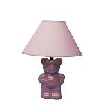 Ceramic Teddy Bear Lamp - Pink (13)