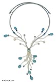 Quartz choker, 'Blue Spray'