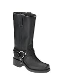 FRYE Classic Belted Harness Motorcycle Boots 9 Womens Black