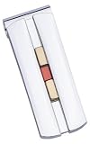 Sterling Silver and 14k Yellow Gold Rectangular Money Clip w/ Garnet