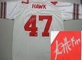 AJ Hawk Ohio State Buckeyes NCAA Hand Signed Authentic Style White Jersey