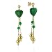 14K Heart Cornelian Drop Earring