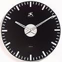 Infinity Instruments Black Night - Mirrored Glass Wall Clock
