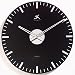 Infinity Instruments Black Night - Mirrored Glass Wall Clock