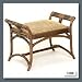 Scheibe 1288 Natural Rattan Vanity Stool - 24 x 16 x 18 Inch Image