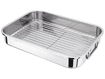 Horwoods Stainless Steel Roasting Pan with Rack 39x28x6cm