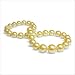 12x15mm Round Golden South Sea Pearl Necklace
