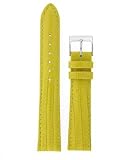 Watch Band Lizard Grain Yellow Patent Leather Strap
