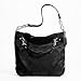 New With Tags COACH SIGNATURE SATEEN BROOKE bLACK AND SILVER F17183