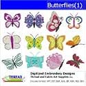 Digitized Embroidery Designs - Butterflies(1) - CD
