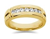 0.70 CTW Men's Diamond Ring in 18K Yellow Gold