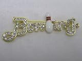 Script W/rhinestone Bowling Brooch