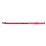 BIC : Round Stic Ballpoint Pen, Red Ink, Medium, 1.0 mm -:- Sold as 1 DZ
