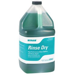 Ecolab 10942 Rinse Dry, Commercial-Grade Rinse Aid, Wicked Faster Drying You Want (4gl)
