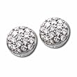 14kt White Gold Conventional Diamond Cluster Earrings