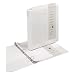 Samsill 18297 Antimicrobial Locking Round Ring View Binders, 4 Capacity, White