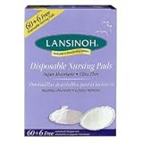 Lansinoh Disposable Nursing Pads, 60 ct, + 6 FREE