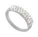 Sterling Silver Band Clear Cubic Zirconia Pave Setting Ring