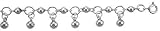 Sterling Silver Charm Anklet with Beads and Chime Balls