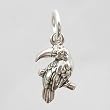 Tiny Toucan Tropical Bird Charm in Sterling Silver, #11519