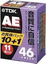 TDK オーディオカセットテープ AE 46分11巻パック [AE-46X11G]