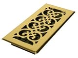 Decor Grates 4 x 8 Bright Brass Plated Floor Register