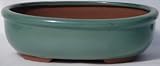 BuyBonsai's Bonsai Pot 10 Oval Glazed Green