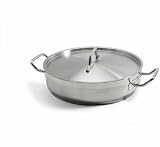 Danesco Gastronome Pro Stainless Steel 5.2 Quart Low Casserole with Lid