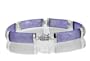 Sterling Silver Lavender Purple Jade 7" Link Bracelet