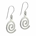 Sterling Silver Swirl Hypnosis Dangle Earrings