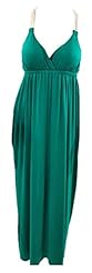V-neck Rayon/Spandex Sleeveless Full Length Maxi Dress 