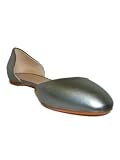 JIL SANDER Silver Ballet Flat Shoes