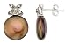 10-11mm Cultured Freshwater Chocolate Coin Pearl and Brown Diamond 14K White Gold Earrings