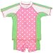 Girls Candy Pink Two Piece Rashguard Swim Suit